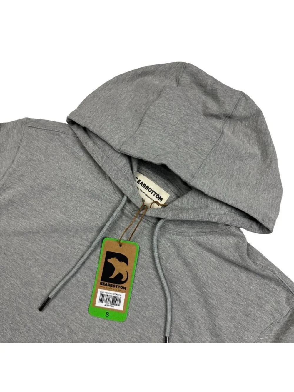 NEW BearBottom Men's Loft Cotton Blend Pullover Hoodie Gray • Small
